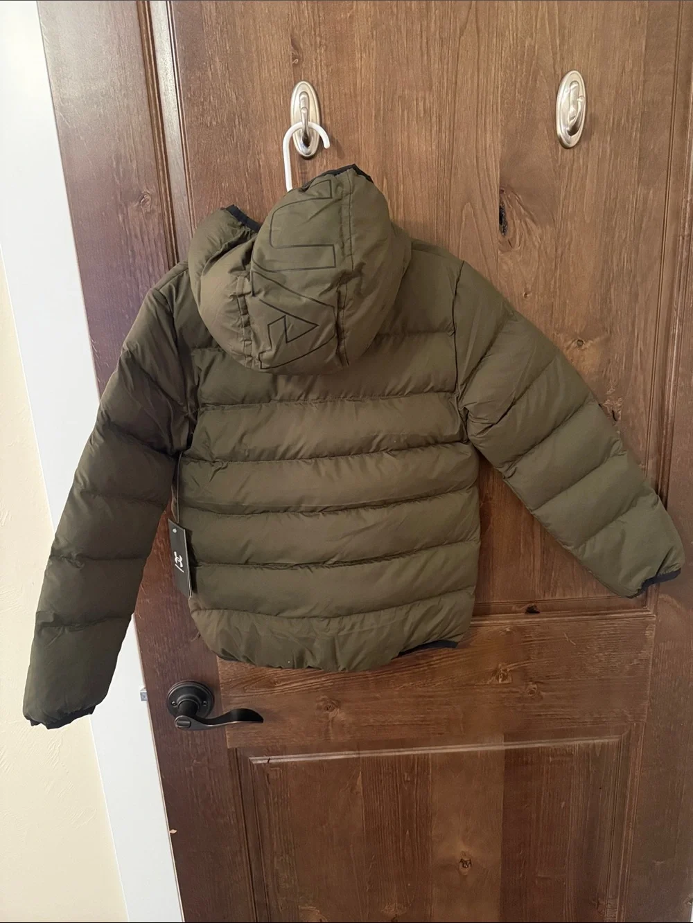 Under Armour Kids Olive Green Hooded Puffer Jacket